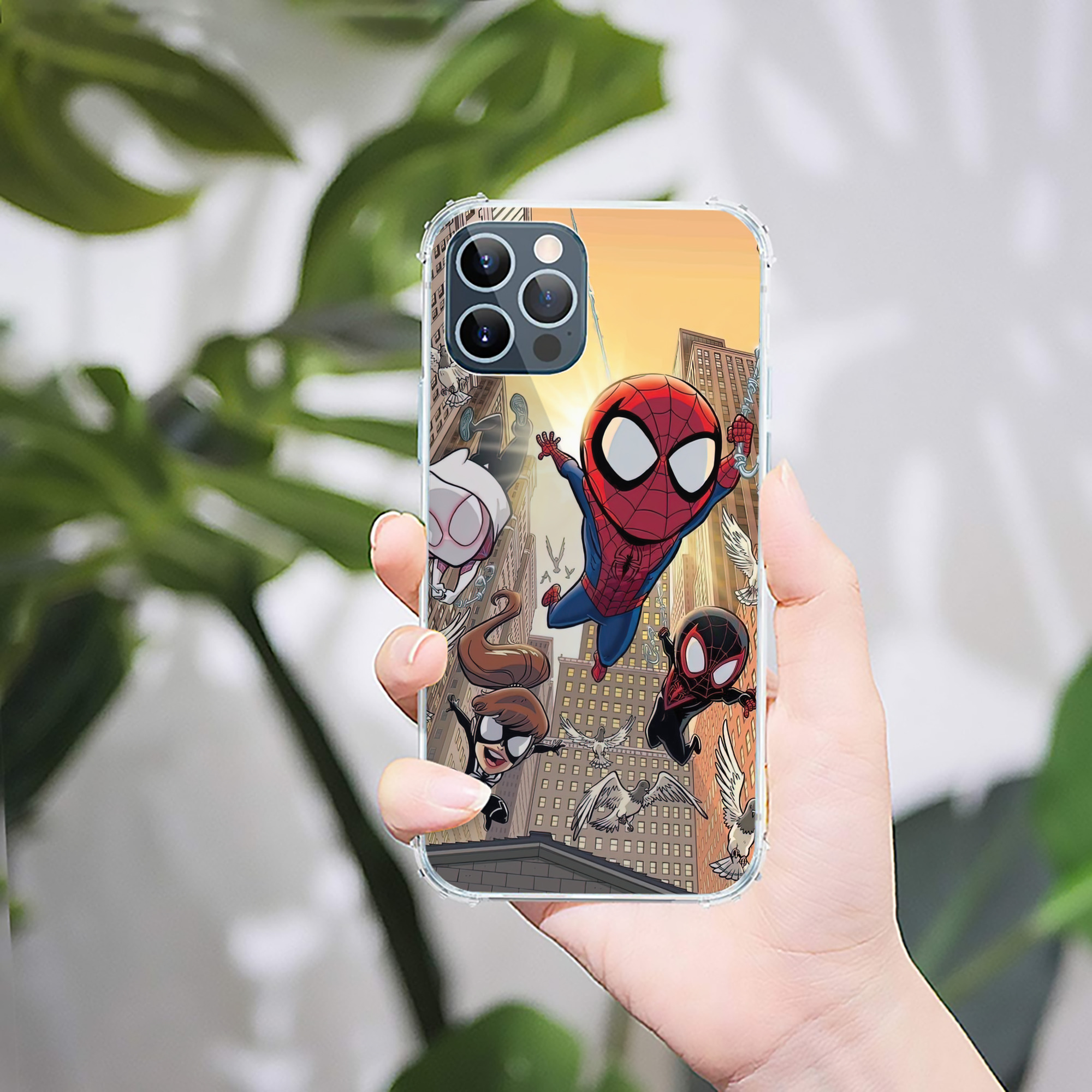 （画像用） Spider Man スパイダーマン 【iPhone 12シリーズ対応】透明スマホケース（クリアソフトケース）